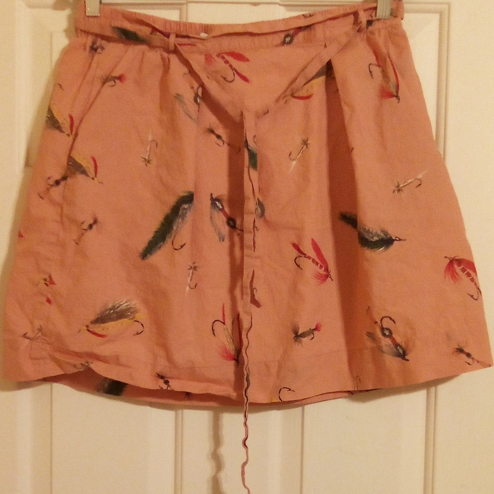 Above The Knee Pink Patterned Skirt By Bean Signature